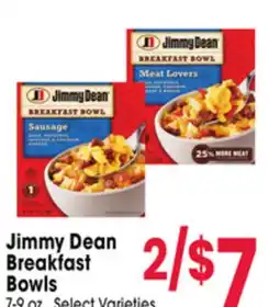 Jewel-Osco Jimmy Dean Breakfast Bowls offer