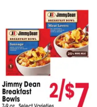 Jewel-Osco Jimmy Dean Breakfast Bowls offer
