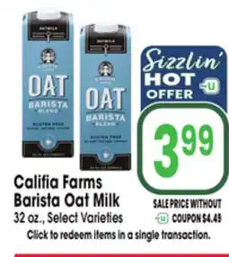 Jewel-Osco Califia Farms Barista Oat Milk offer