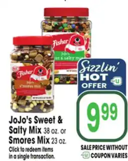 Jewel-Osco JoJo's Sweet & Salty Mix 38 oz. or Smores Mix 23 oz offer
