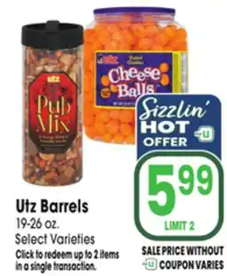 Jewel-Osco Utz Barrels offer