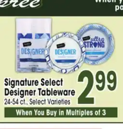 Jewel-Osco Signature Select Designer Tableware offer