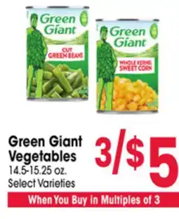 Jewel-Osco Green Giant Vegetables offer
