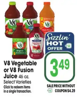 Jewel-Osco V8 Vegetable or V8 Fusion Juice offer