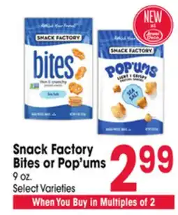 Jewel-Osco Snack Factory Bites or Pop'ums offer