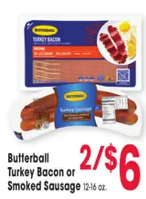 Jewel-Osco Butterball Turkey Bacon or Turkey Bacon Sausage offer