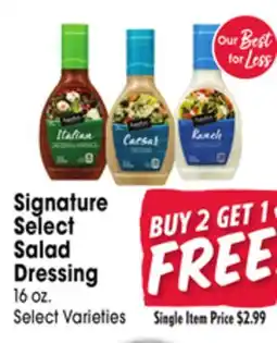 Jewel-Osco Signature Select Salad Dressing offer