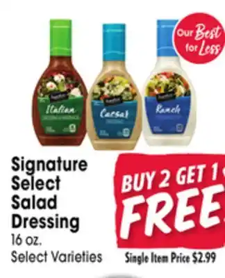 Jewel-Osco Signature Select Salad Dressing offer