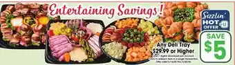 Jewel-Osco Any Deli Tray offer