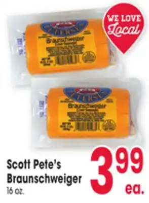 Jewel-Osco Scott Pete's Braunschweiger offer