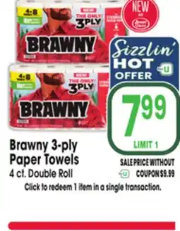 Jewel-Osco Brawny 3-ply Paper Towels offer