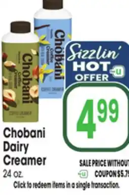 Jewel-Osco Chobani Dairy Creamer offer