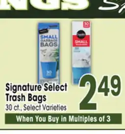 Jewel-Osco Signature Select Trash Bags offer