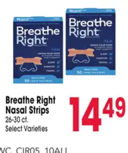 Jewel-Osco Breathe Right Nasal Strips offer