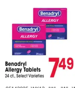 Jewel-Osco Benadryl Allergy Tablets offer