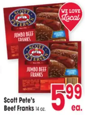 Jewel-Osco Scott Pete's Beef Franks offer
