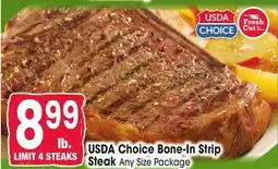 Jewel-Osco USDA Choice Bone-In Strip Steak Steak offer