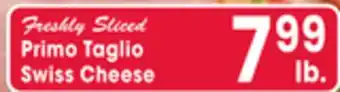 Jewel-Osco Primo Taglio Swiss Cheese offer