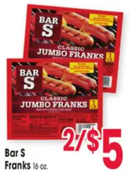 Jewel-Osco Bar S Franks offer