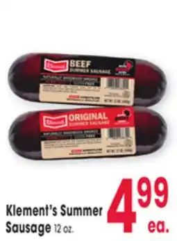 Jewel-Osco Klement's Summer Sausage offer
