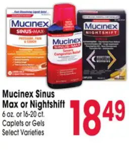 Jewel-Osco Mucinex Sinus Max or Nightshift offer