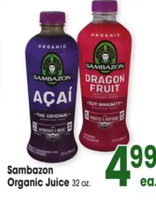 Jewel-Osco Sambazon Organic Juice offer