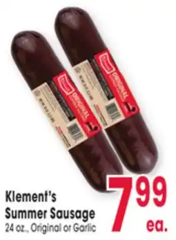 Jewel-Osco Klement's Summer Sausage offer