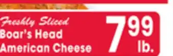 Jewel-Osco Freshly Sliced Boar's Head American Cheese offer