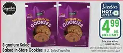 Jewel-Osco Signature Select Baked In-Store Cookies offer