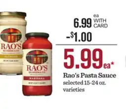 Mariano's Rao's Pasta Sauce offer