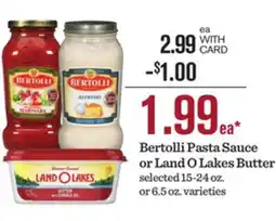 Mariano's Bertolli Pasta Sauce or Land O Lakes Butter offer