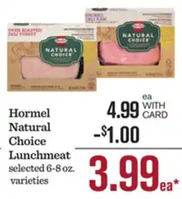 Mariano's Hormel Natural Choice Lunchmeat offer