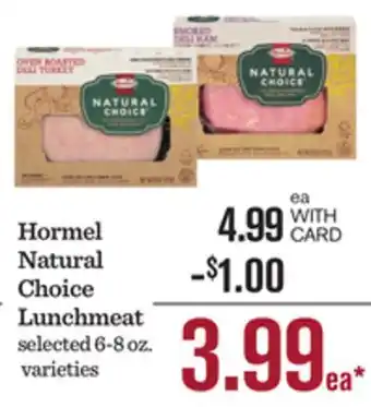 Mariano's Hormel Natural Choice Lunchmeat offer