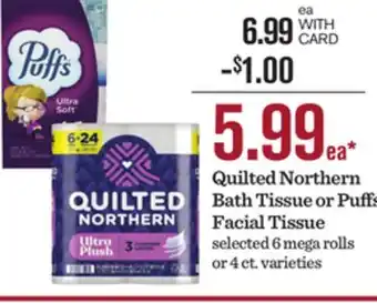 Mariano's Quilted Northern Bath Tissue or Puffs Facial Tissue offer