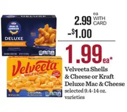 Mariano's Velveeta Shells & Cheese or Kraft Deluxe Mac & Cheese offer