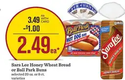 Mariano's Sara Lee Honey Wheat Bread or Ball Park Buns offer