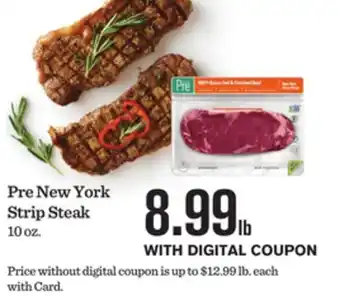 Mariano's Pre New York Strip Steak offer