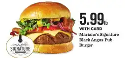 Mariano's Mariano's Signature Black Angus Pub Burger offer