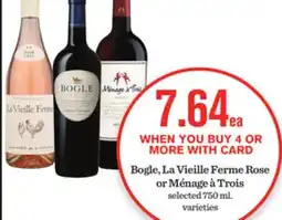 Mariano's Bogle, La Vieille Ferme Rose or Ménage à Trois offer