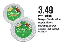 Mariano's Kroger Celebration Paper Plates or Paper Bowls offer
