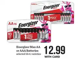 Mariano's Energizer Max AA or AAA Batteries offer