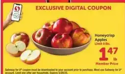 Safeway Honeycrisp Apples offer
