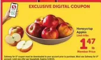 Safeway Honeycrisp Apples offer