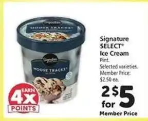 Safeway Signature Select Ice Cream offer