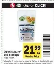 Safeway Open Nature Sea Scallops offer