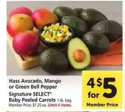 Safeway Hass Avocado, Mango or Green Bell Pepper offer