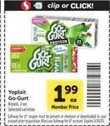 Safeway Yoplait Go-gurt offer