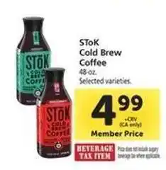 Safeway Stōk Cold Brew Coffee offer