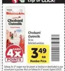 Safeway Chobani Oatmilk offer