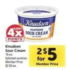 Safeway Knudsen Sour Cream offer